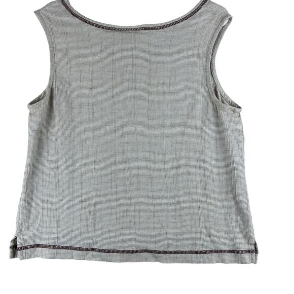 Vintage CM Shapes Crop Tank Women's Large Rayon Acetate Flax Blend Breathable - Picture 2 of 7